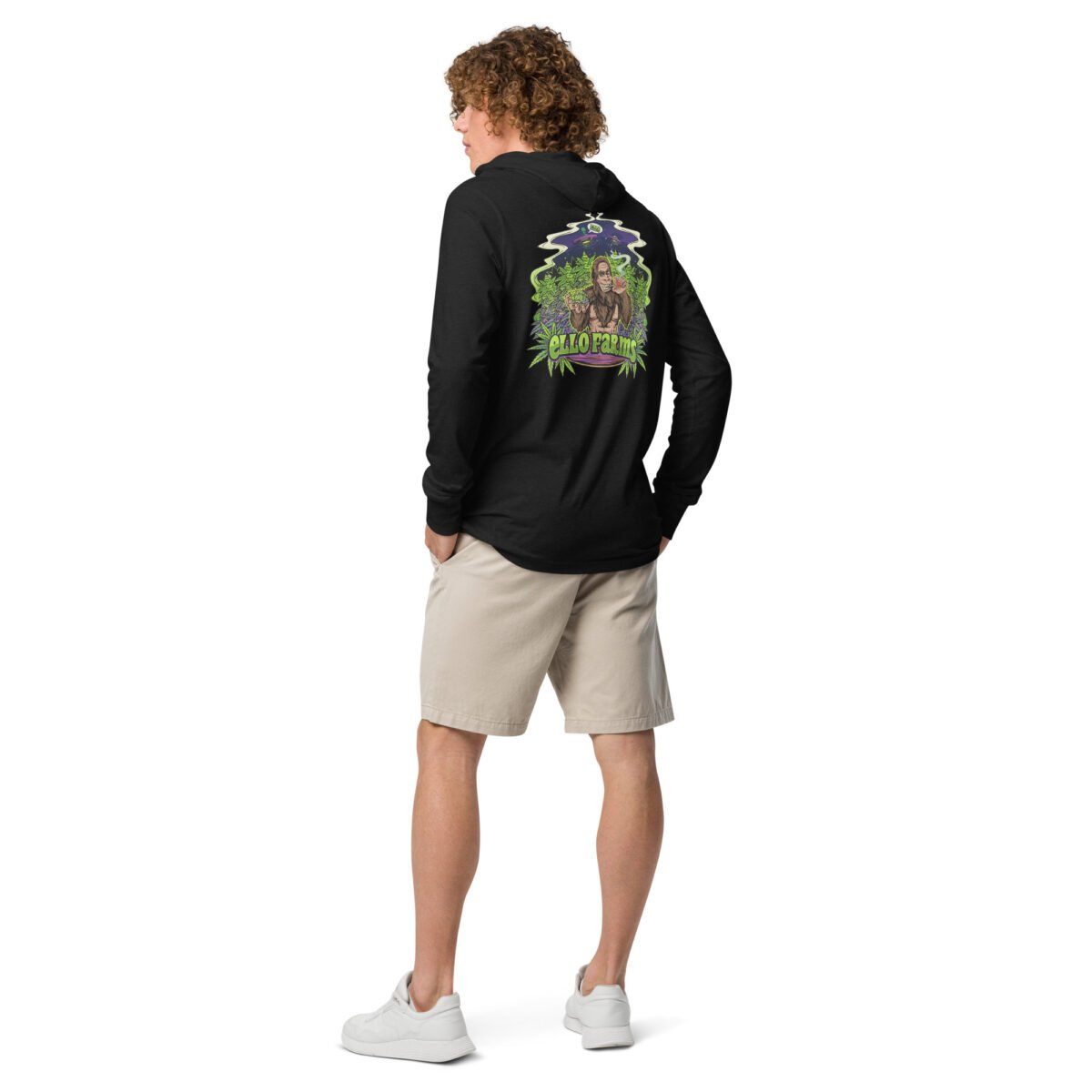 Hooded long-sleeve tee - Ello Farms Back Only