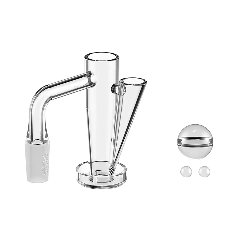 1 (2) White Rhino Terp Slide with Pearls and Cap