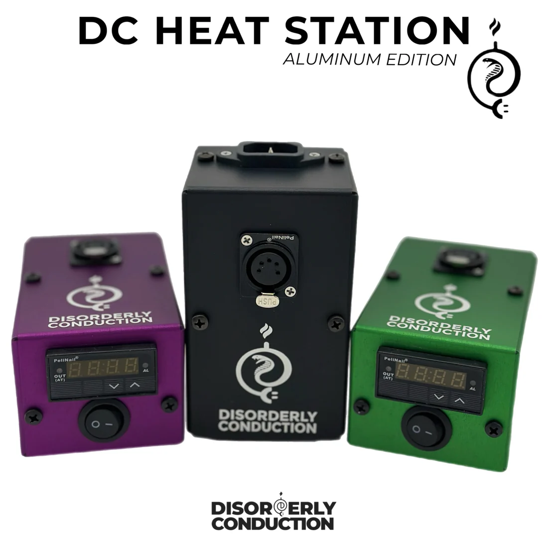 disorderly-conduction-cobra-enail-aluminum.webp Disorderly Conduction Cobra aluminum e-nail controller and coil bundle