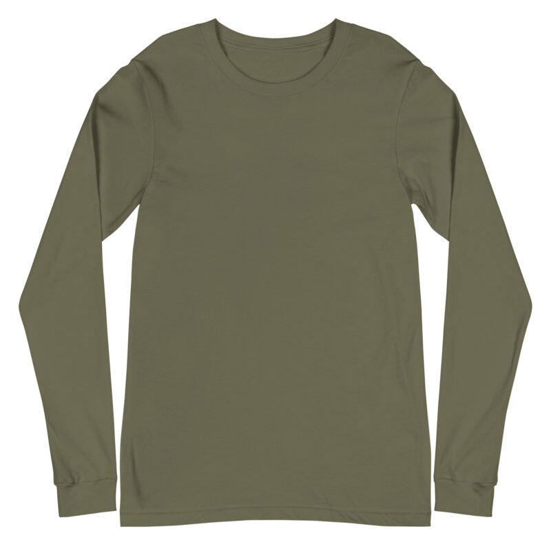 unisex long sleeve tee military green front 6a9630aa9d523.jpg