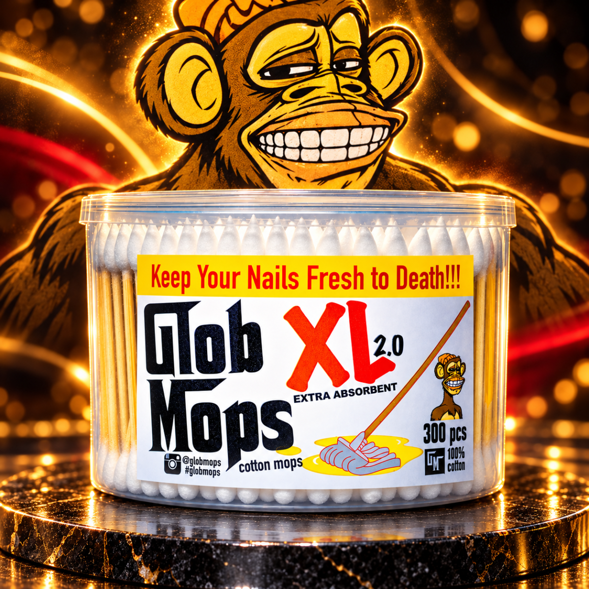 glob mops xl 2.0 monkey mural