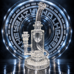 Mothership Klein 9-Inch 14mm – Protective Case Included mothership torus glass rig with icy halo